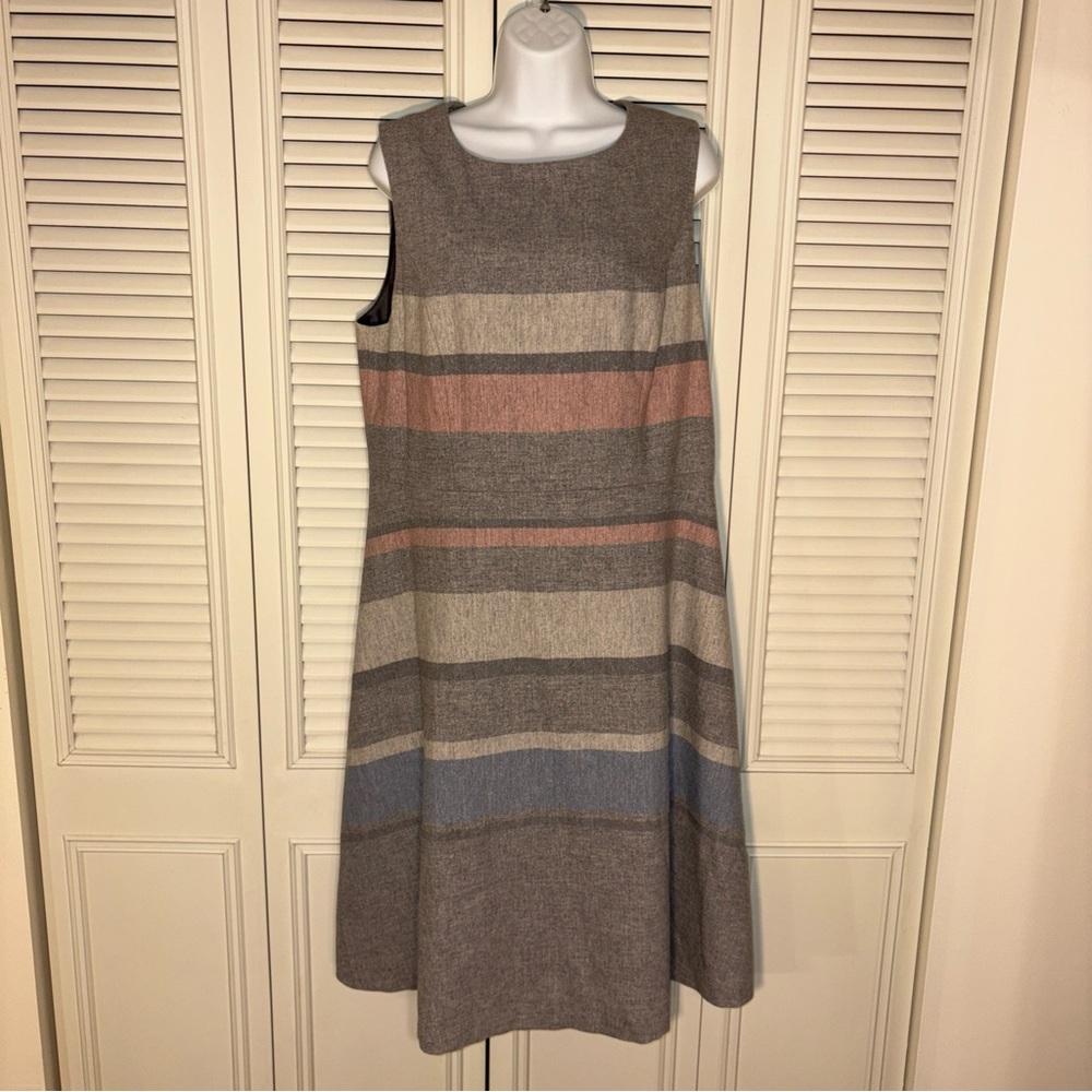 Pendleton Dress Wool Sz 14 Wool/Silk Made in USA EUC Striped Classic Minimalist